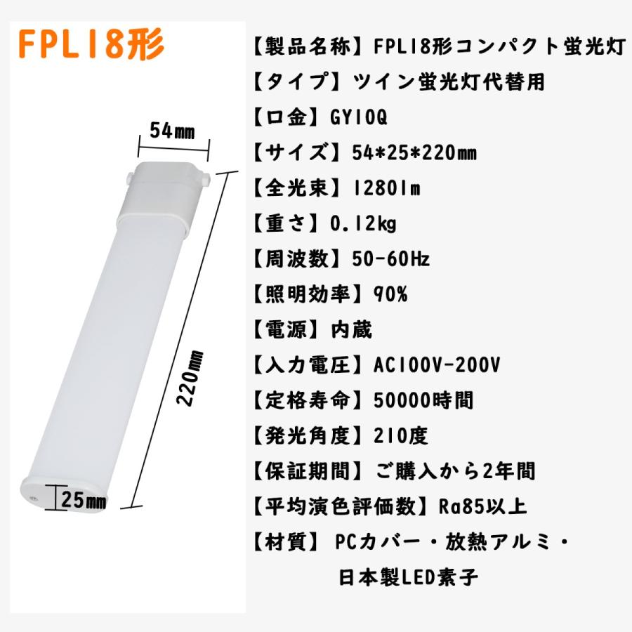 ツイン蛍光灯 ledに交換 fpl18ex fpl18exd fpl18exn fpl18形