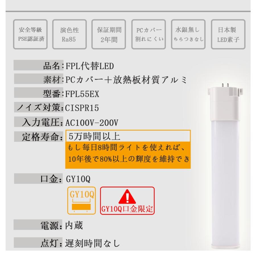 コンパクト蛍光灯 led化 fpl55 ledランプ led お部屋を明るく fpl55ex