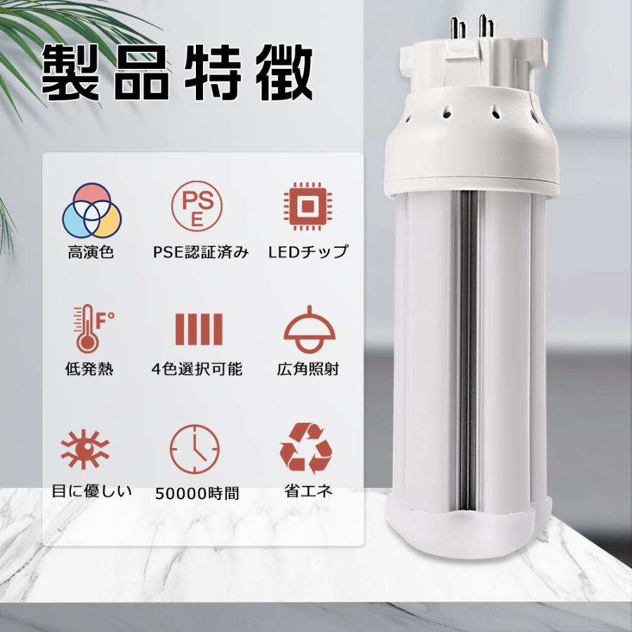 【8本セット】LEDコンパクト蛍光灯 FDL9形対応 FDL9EX-L FDL9EX-W FDL9EX-N FDL9EX-D 4W LEDツイン蛍光灯 LED蛍光灯 コンパクト GX10Q口金 800LM 省エネ 1年保証の画像