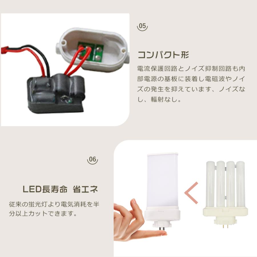 【4本セット】LEDコンパクト蛍光灯 FML55形対応 FML55EXL FML55EXW FML55EXN FML55EXD LEDツイン蛍光灯 LED蛍光灯 コンパクト ツイン2パラレル GY10Q 28W 5600LMの画像
