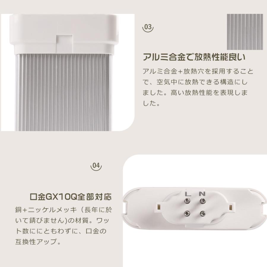 【8本セット】LEDツイン蛍光灯 FML9形対応 FML9EX-L FML9EX-W FML9EX-N FML9EX-D 4W LEDコンパクト蛍光灯 LED蛍光灯 ツイン2パラレル GX10Q 800LM 節電 1年保証の画像