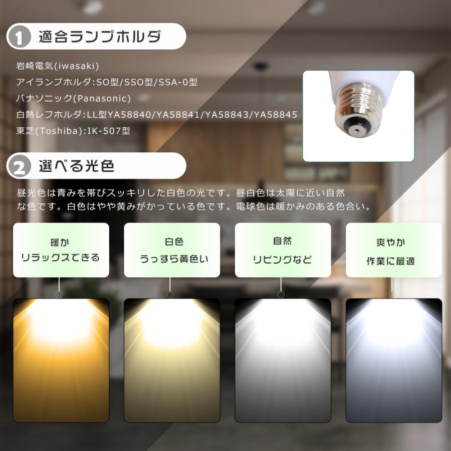 6個セット LEDバラストレス水銀灯 E26 PAR38 350W水銀灯相当 35W 超爆光7000LM ビーム電球 バラストレス水銀ランプ LED高天井器具 IP65防水 看板照明 140°広角の画像