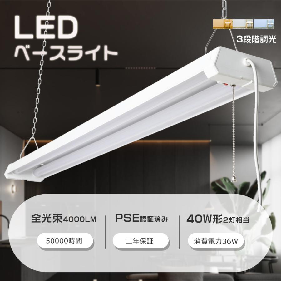 LED蛍光灯 器具一体型 40W形2灯相当 36W 高輝度4000lm LEDベース LED蛍光灯 器具一体型 40W形2灯相当 36W 高輝度4000lm LEDベース