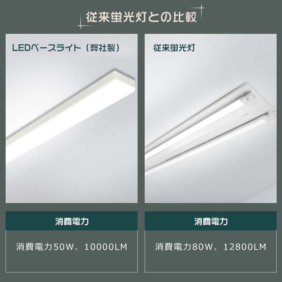 6台】LEDベースライト 逆富士型 40型 LED蛍光灯 器具一体型 40W形 50W