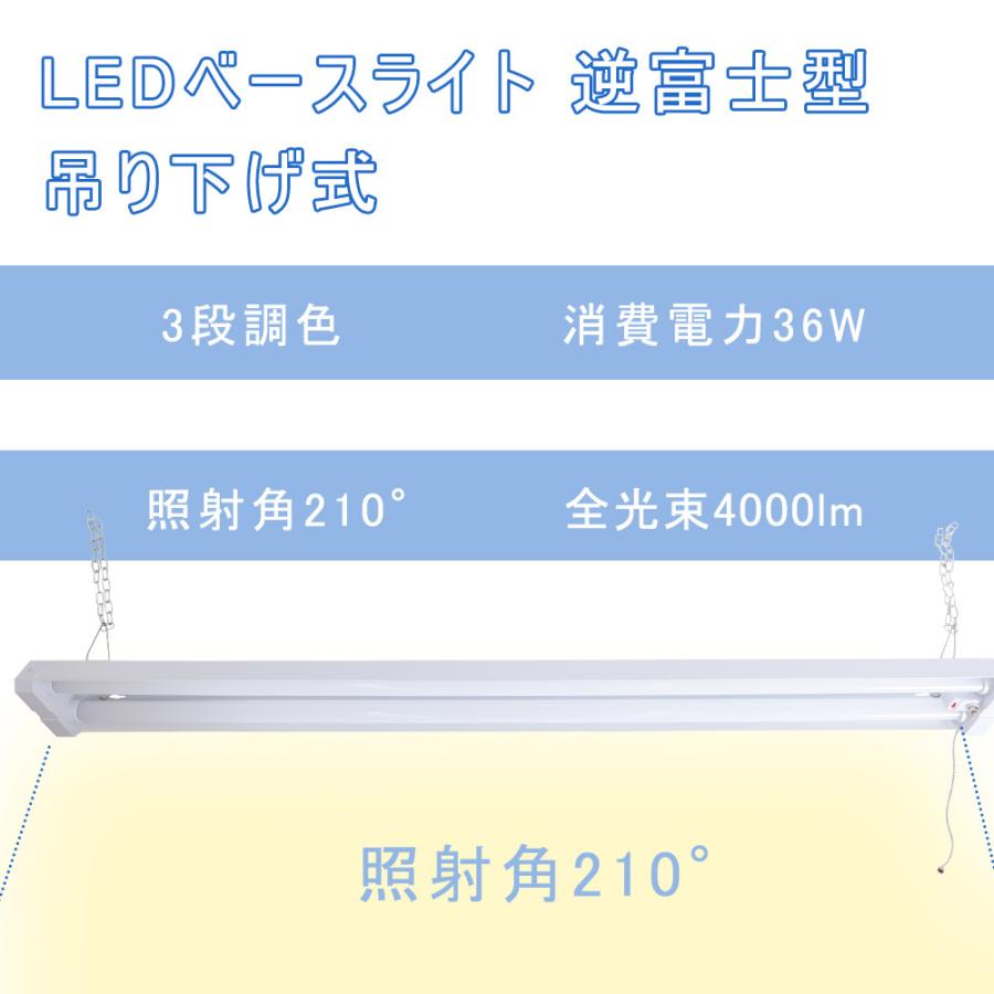 LEDベースライト LED蛍光灯 器具一体型 40W形 2灯相当 電球色 昼