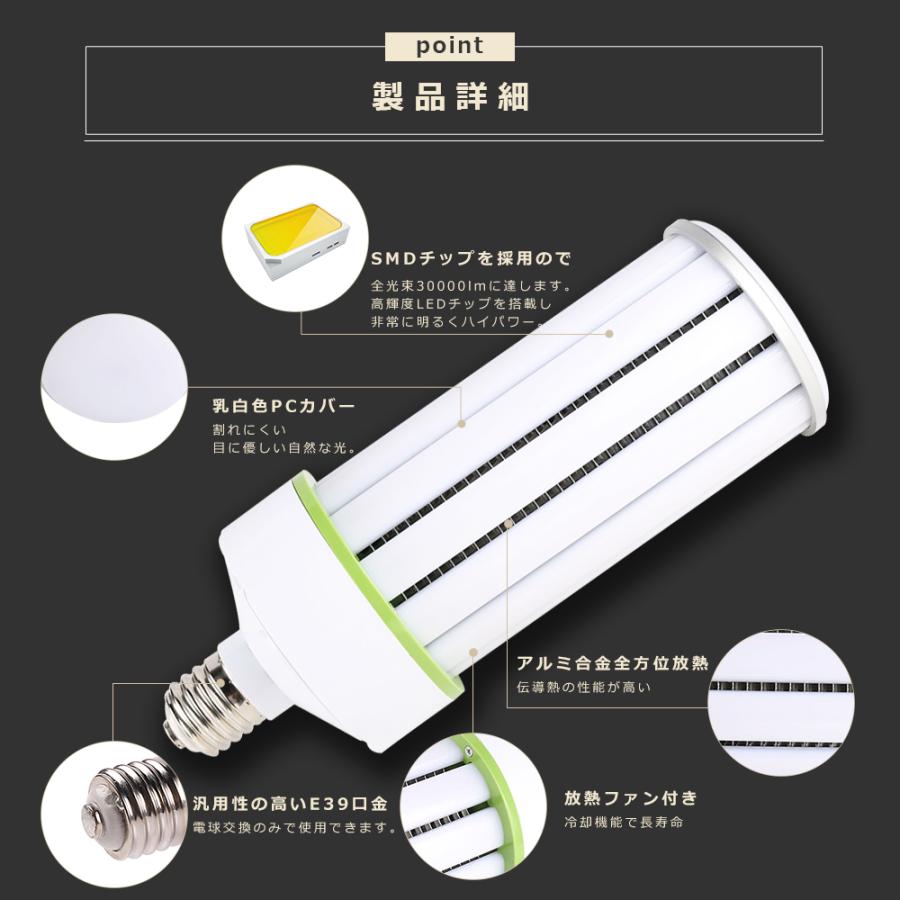二個セットLEDコーンライト E39口金 6000K 昼光色 LEDコーンライト 150W E39 昼光色6000K 超高輝度30000lm LED水銀灯