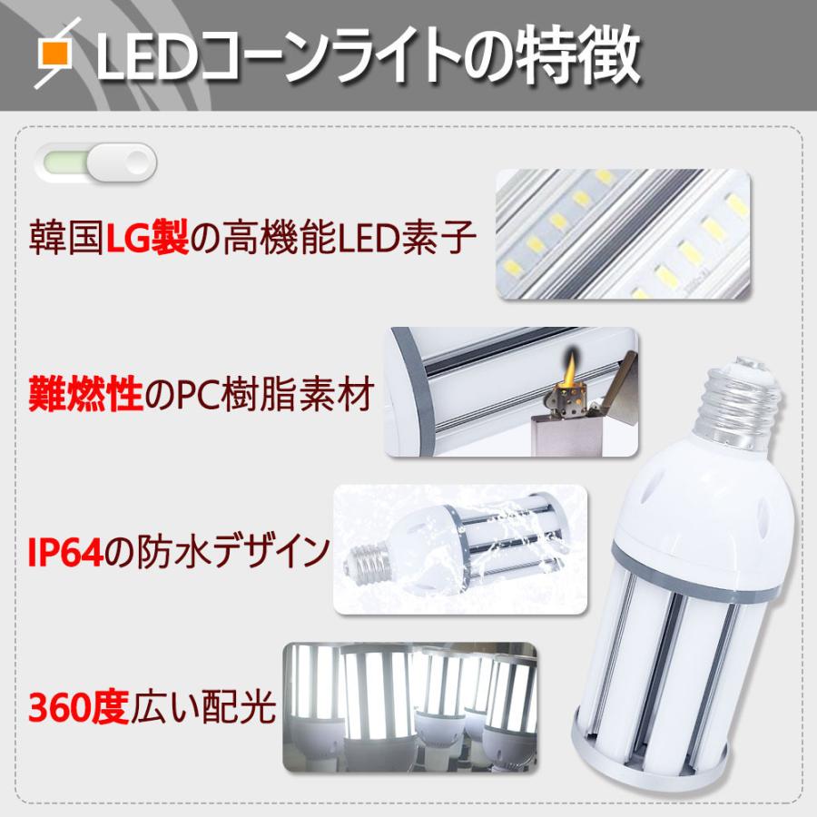 LED水銀ランプ コーンライト 水銀灯300w led 38W 相当 E39口金 水銀灯