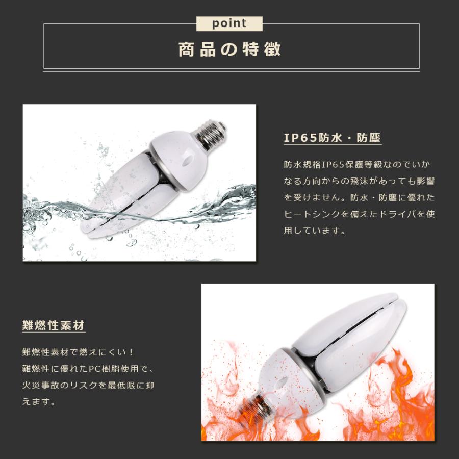 4個セット LEDコーンライト E39 60W 400W相当 超高輝度12000lm IP65 トウモロコシ型 コーン型LED LED水銀灯ランプ 100V 200V 密閉型器具対応 街路灯 倉庫 船舶の画像