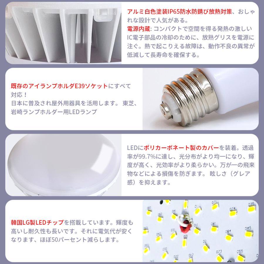 バラストレス水銀灯 led 70W LED水銀灯 700W相当 11200lm E39 防水