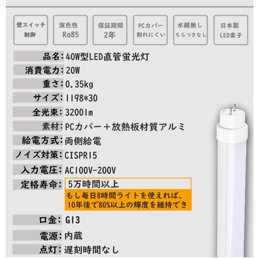 特売30本 電球色3000K 工事不要 直管型LEDランプ LED蛍光灯 40W 特売30本 電球色3000K 工事不要 直管型LEDランプ LED蛍光灯 40W
