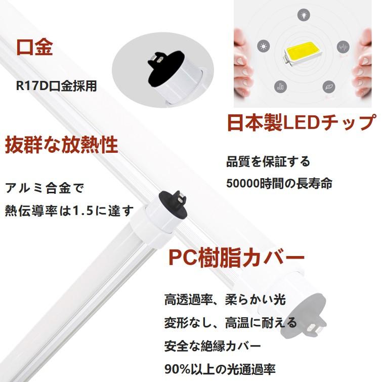 【4本】直管型ledランプ 直管蛍光灯 蛍光灯led R17D口金 省エネ ledライト led蛍光80w相当110w形蛍光灯12800lm 工場用 高天井用led照明 工事必要【色選択】_5