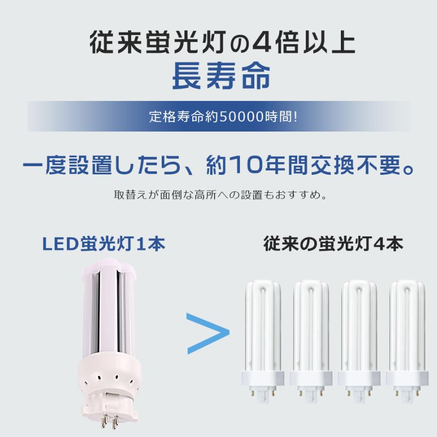 LEDツイン蛍光灯 FDL18形 口金GX10q全対応 消費電力8W 超高輝度1600LM