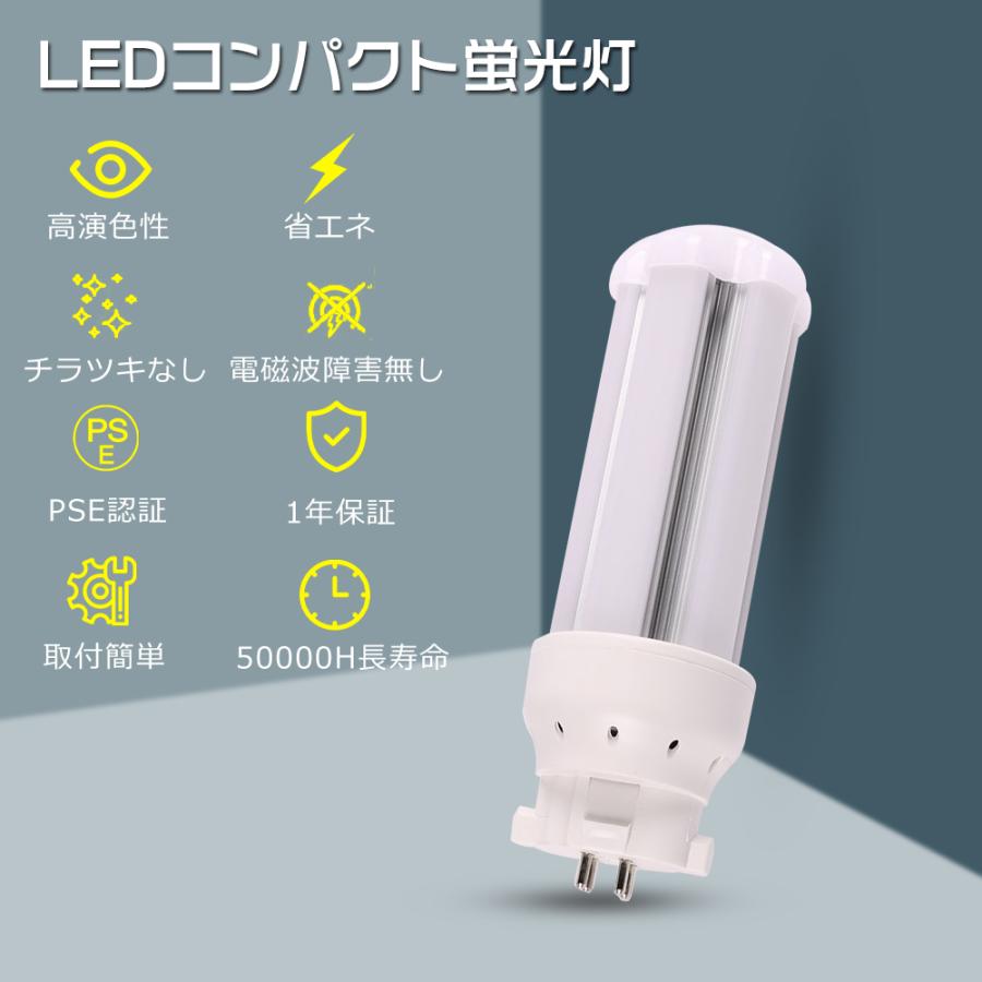グロー式工事不要】LEDツイン蛍光灯 FDL27形 口金GX10q通用 消費電力