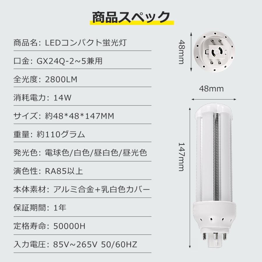☆2025新型モデル☆ コンパクト形蛍光ランプ ツイン LED 変換 GX24Q