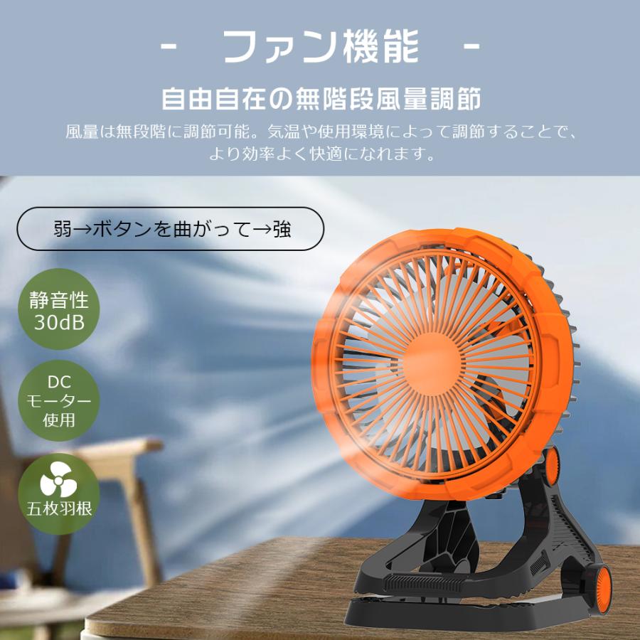 車中泊用扇風機】携帯扇風機 DCモーター 卓上 小型 節電 4+3段階調光調