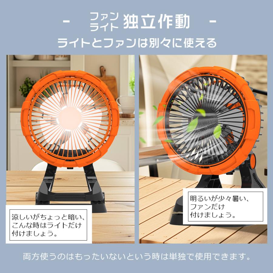 車中泊用扇風機】携帯扇風機 DCモーター 卓上 小型 節電 4+3段階調光調
