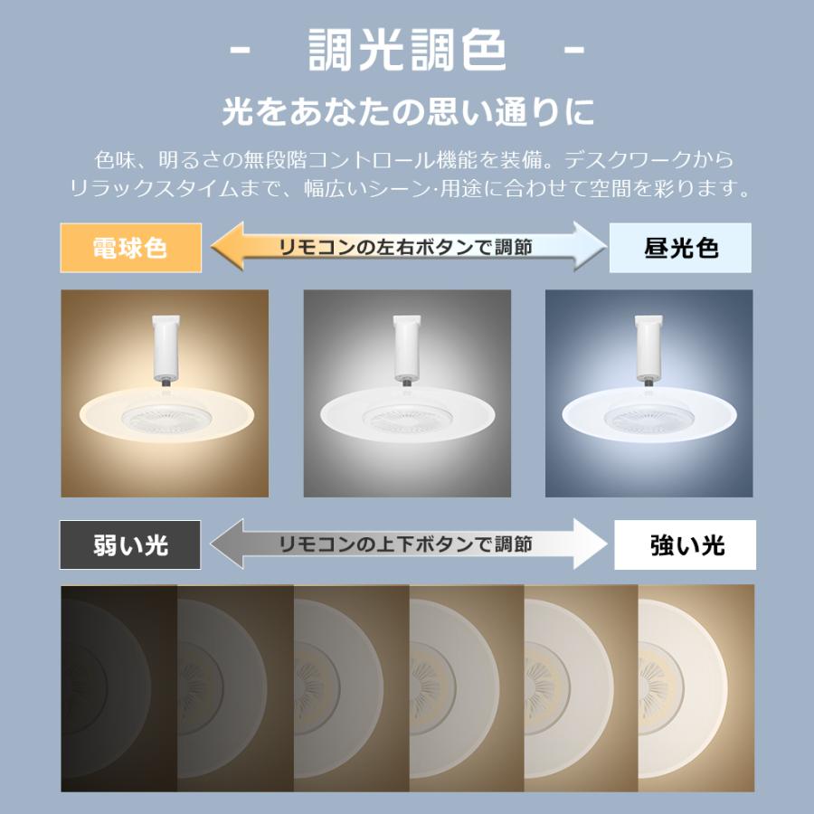 ☆レビュークーポン☆LEDシーリングファンライト 6~8畳 調光調色