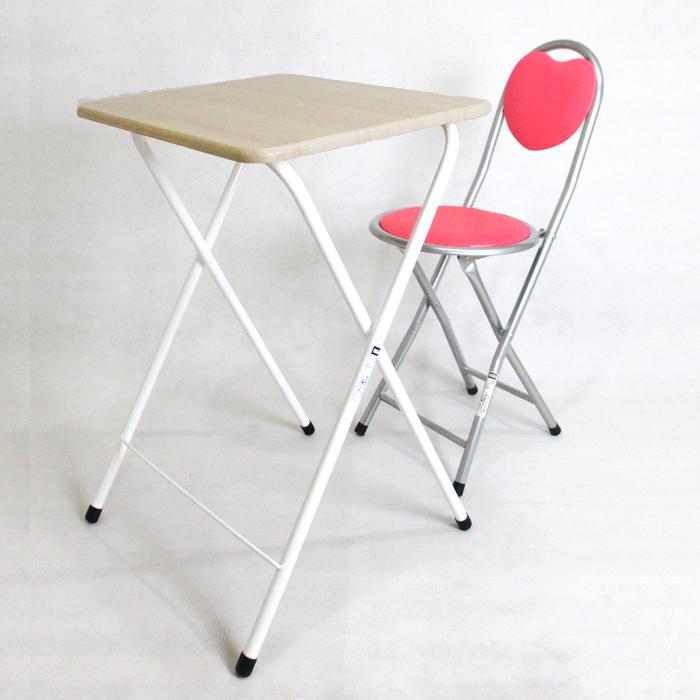 送料無料 2点セット 折りたたみテーブル 48 40 椅子 ハート型 学習 パイプ椅子 簡易テーブル ハイタイプ 可愛い 女の子 ホワイト ナチュラル ピンク At 5022p At 5022p 日本アウトレットマート 通販 Yahoo ショッピング