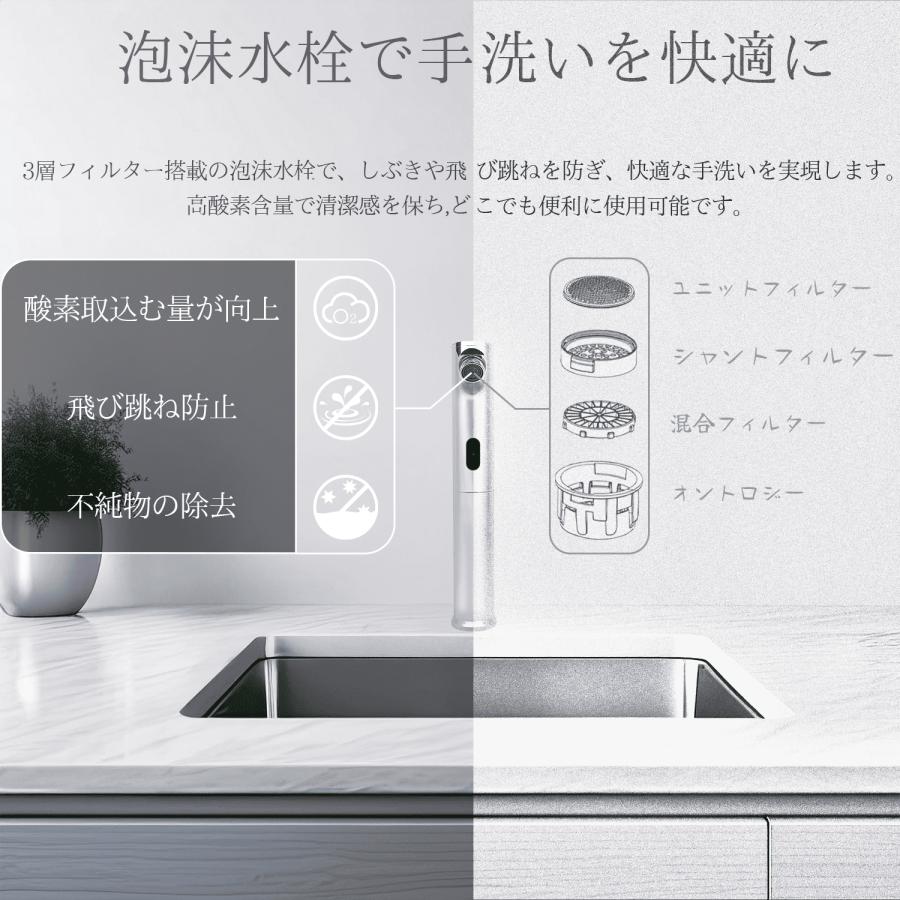 Longsafe 自動水栓 赤外線 センサー 後付け 電池式 手洗い 水栓 Longsafe 自動水栓 赤外線 センサー 後付け 電池式 手洗い 水栓