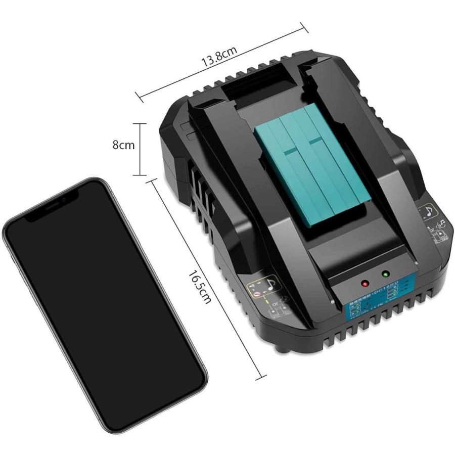 マキタ makita 互換 DC18RC 小型 充電器 14.4v 18v バッテリー BL1820 BL1830 BL1830B BL1850 BL1860 BL1860B BL1890 BL1890B 対応 (DC18RC)｜nihon-s｜05