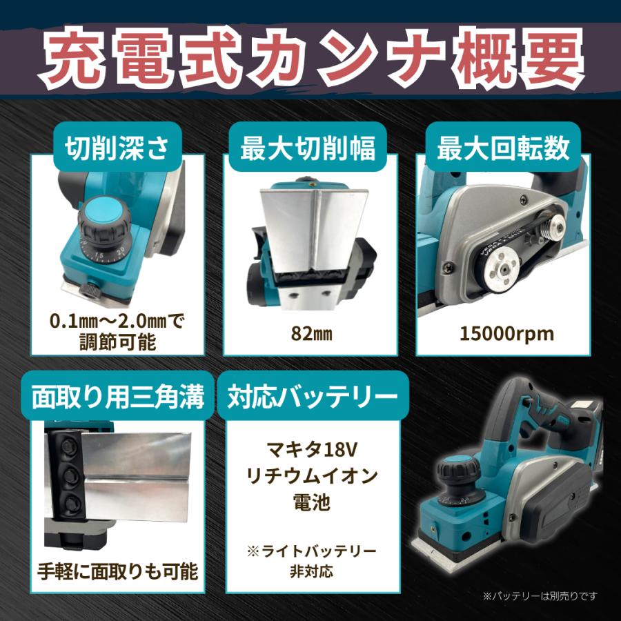 Longsafe マキタ 互換 充電式 カンナ 工具 電動カンナ 木工 小型 Longsafe マキタ 互換 充電式 カンナ 工具 電動カンナ 木工 小型