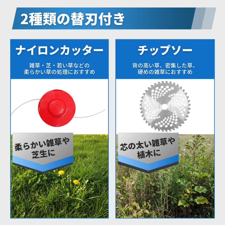 Longsafe マキタ 互換品 草刈機 充電式 18V ブラシレス 角度調整