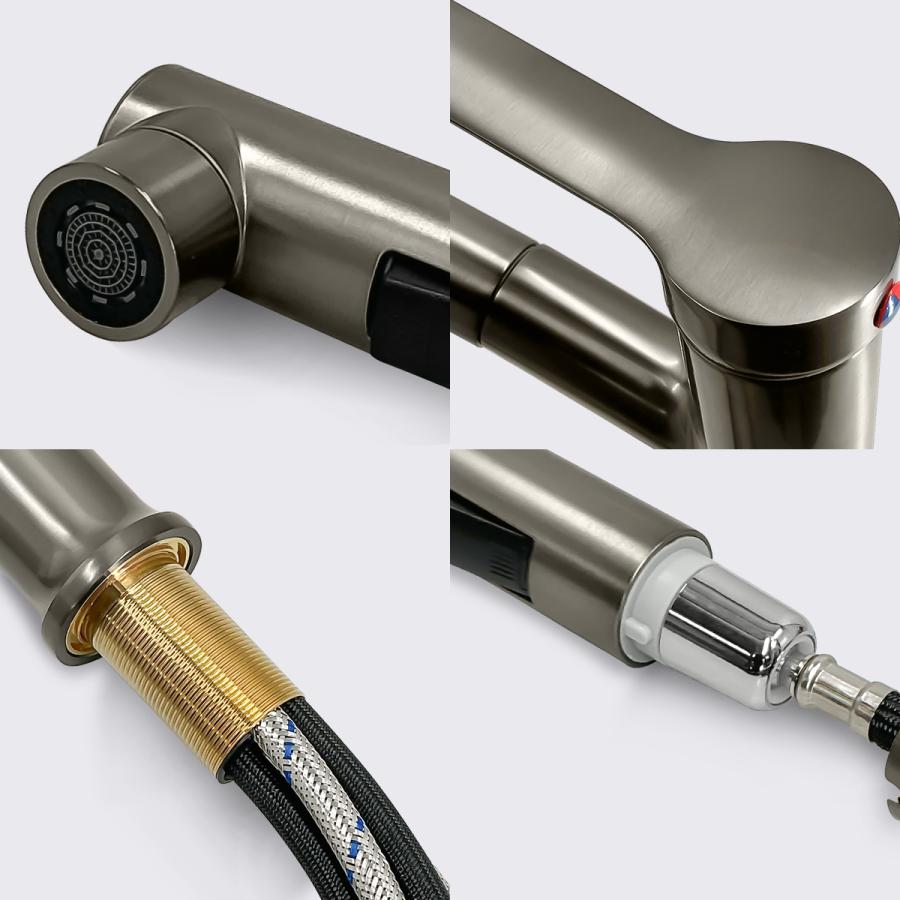 ♡Db右1039 未使用保管品 キッチン 洗面台 蛇口 シングルレバー 混合水栓 Longsafe 洗面蛇口 キッチン 噴水機能付き 混合水栓 シャワー 洗面