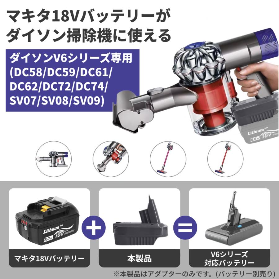 Longsafe ダイソン 互換品 Dyson V6 マキタ makita 変換 アダプター