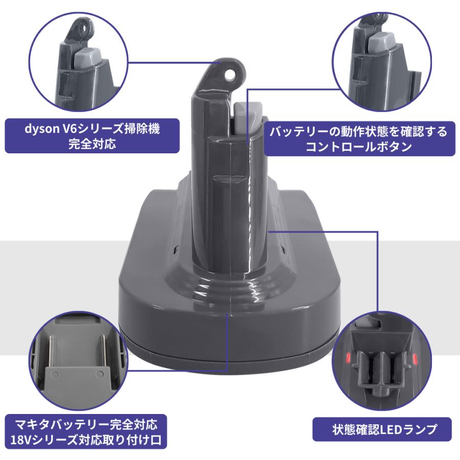 Longsafe ダイソン 互換品 Dyson V6 マキタ makita 変換 アダプター