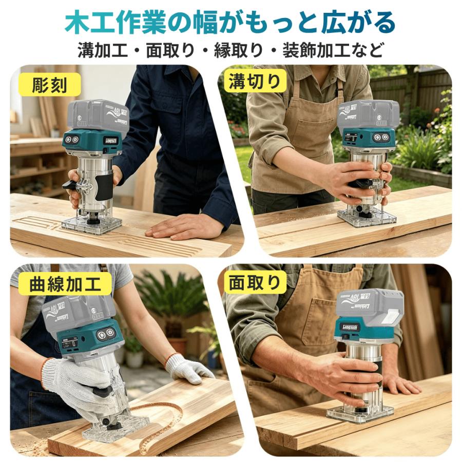 Longsafe マキタ 互換品 トリマー 工具 充電式 木工 DIY ルーター