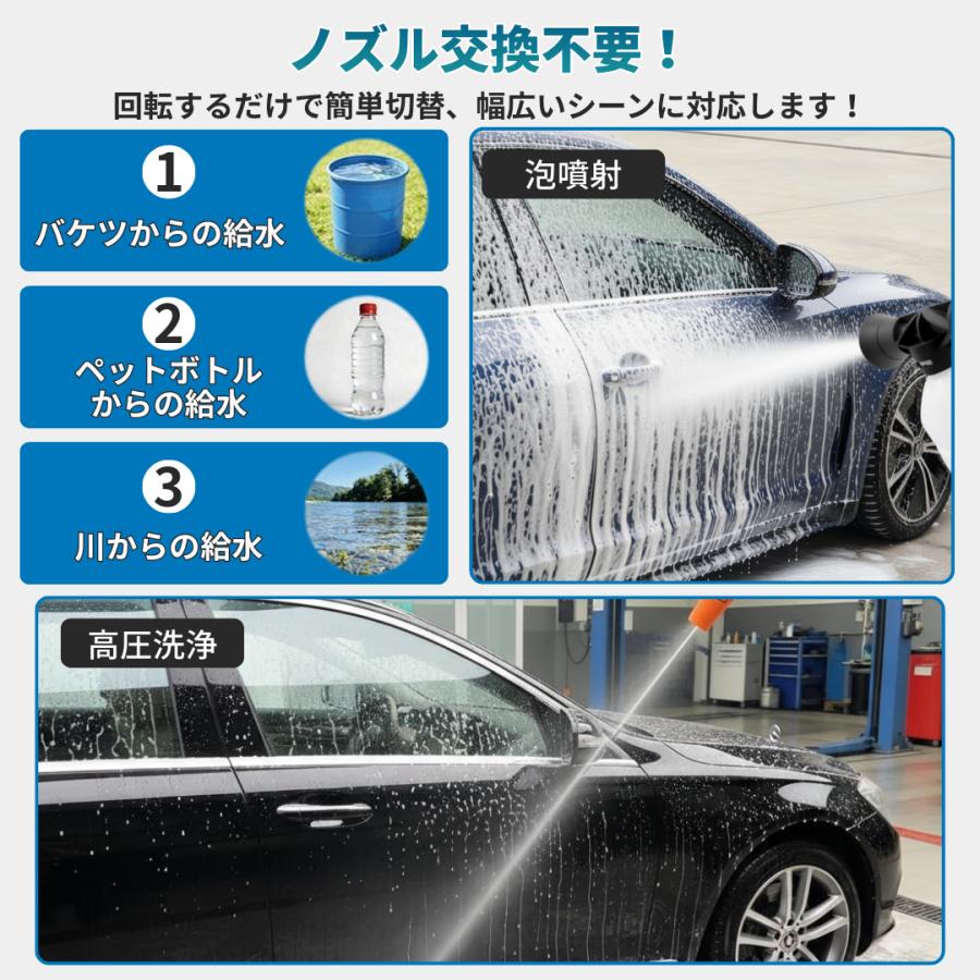 Longsafe マキタ 互換 高圧洗浄機 コードレス 充電式 洗車 ホース