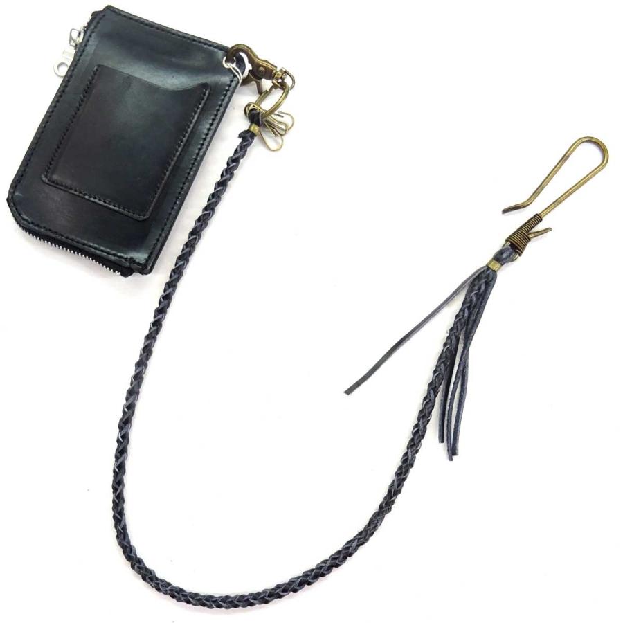 日本製　ウォレットチェーン　レザー　ロングフック　4203-00907