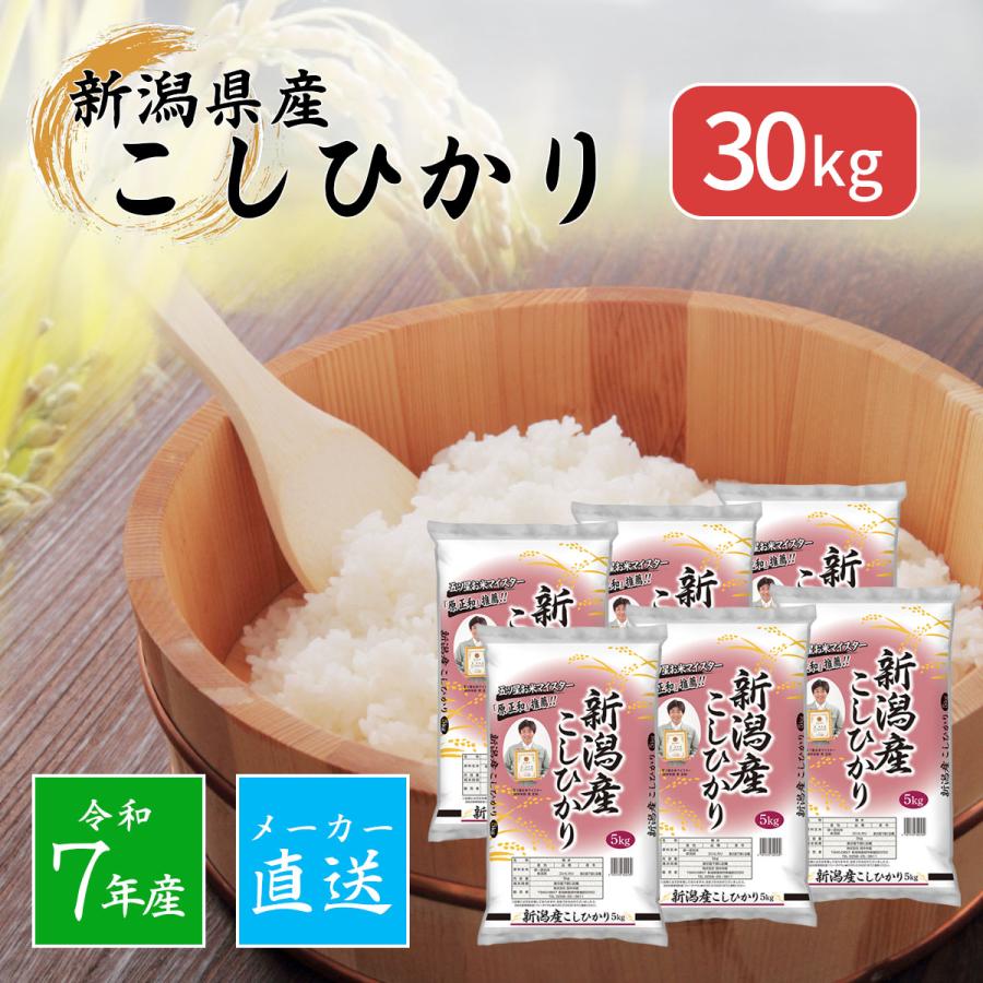 新潟で獲れたコシヒカリ★精米30kg コシヒカリ 米 精米 新潟産 30kg（5kg×6袋）メーカー直送 送料無料