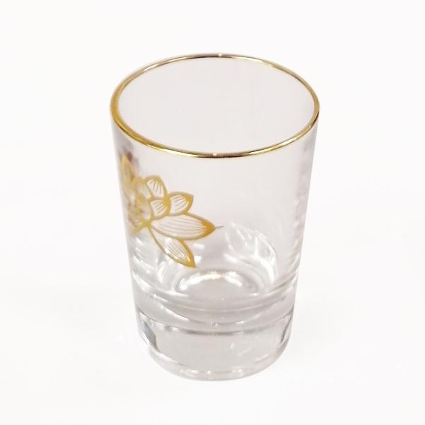 仏具 お供え 水「仏水器 金蓮 小」ガラスコップ 神具 : お仏壇の日本堂