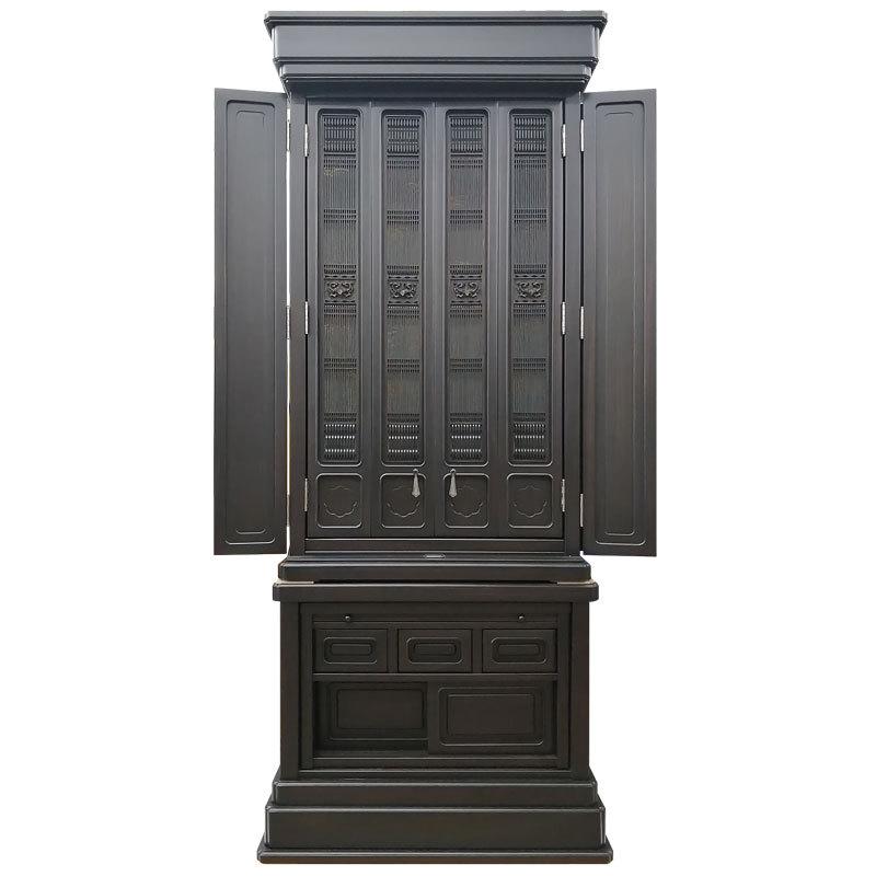 10/30まで特価】「極III 本黒檀 経机付」51号 唐木仏壇 モダン : お