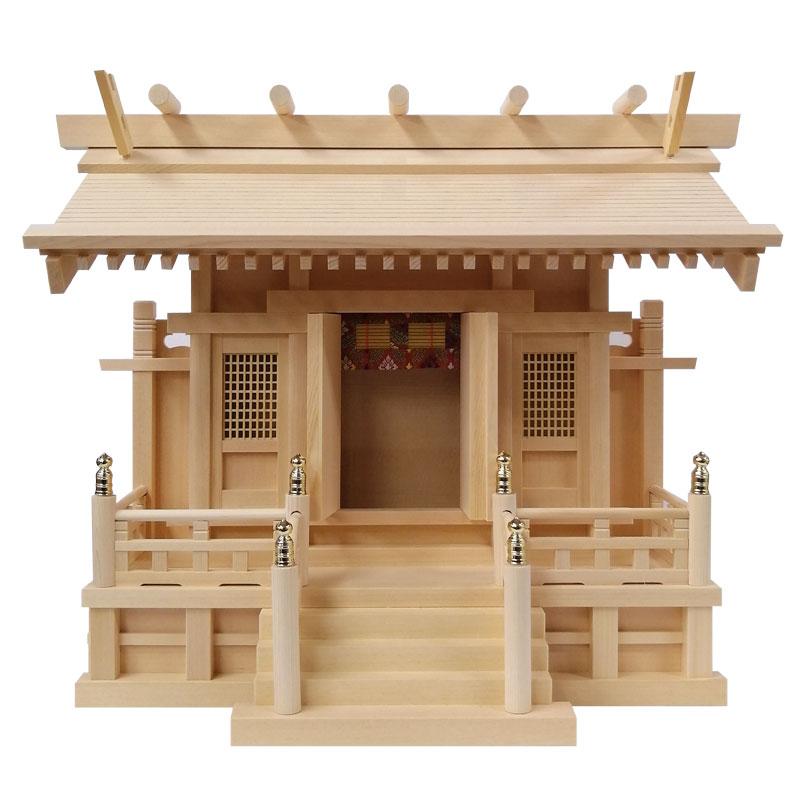 お宮 横通し三社宮 片屋根（神棚）1.5尺 : お仏壇の日本堂 - 通販