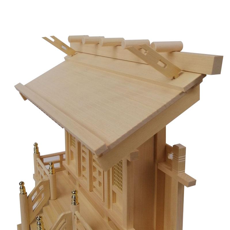 お宮 横通し三社宮 片屋根(神棚)1.5尺 : お仏壇の日本堂 お宮 横通し三社宮 片屋根(神棚)1.5尺 : お仏壇の日本堂