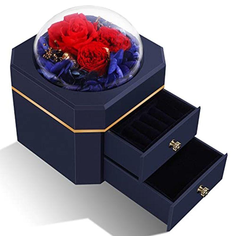 プリザーブドフラワー ジュエリーボックス ブリザードフラワー 枯れない花 バラ ドライフラワー プレゼント女性 女友達 彼女 母 誕生日プレ Stmlabo 通販 Yahoo ショッピング