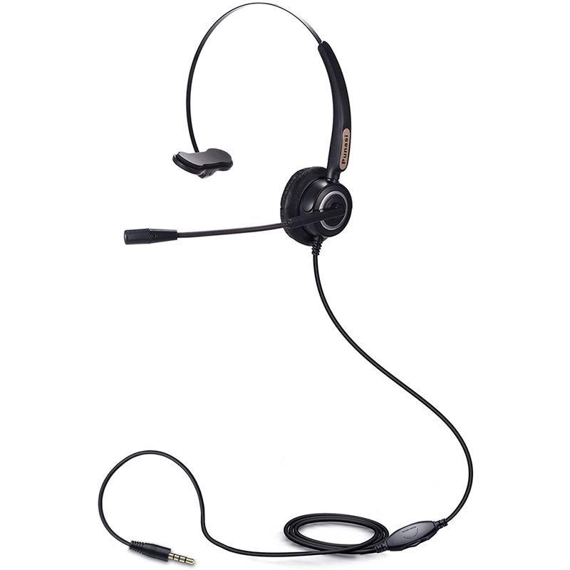 ヘッドセット 片耳 イヤホン Punasi 4極ミニプラグ 3.5mm ヘッドセット 片耳 在宅勤務 Tiktok iPhone/PS4/H  【爆買い！】