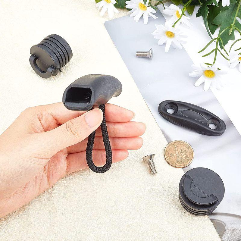 AHANDMAKER カヤックプルハンドル、 ナイロンロープ付きカヤックハンドルカヤックカヌーアサルトボート用カヤックスクッパープラグ1個付|nihongenkisyouji|02
