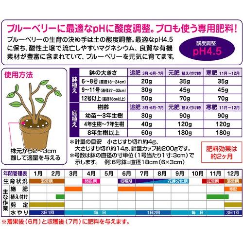 ブルーベリーの肥料 500g 花ごころ｜nihonkaki｜02