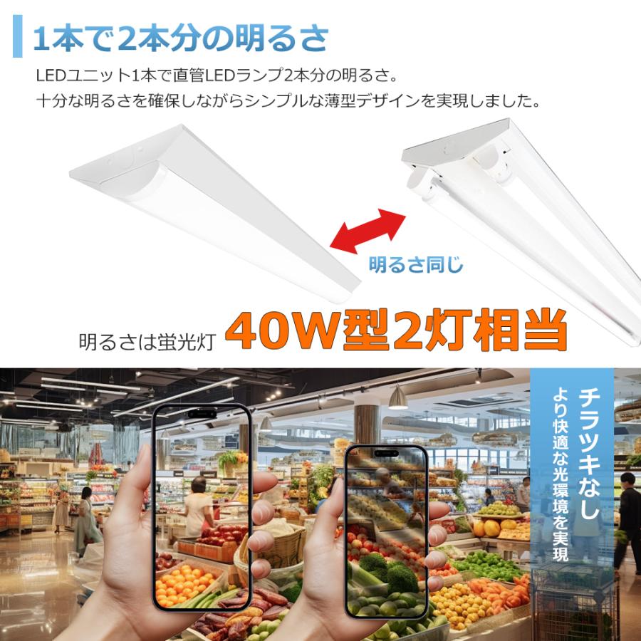 【特売4個】逆富士 LEDベースライト 50w LED蛍光灯 逆富士型 天井照明 直管灯 LEDベースライト 器具一体型 LED直管ランプ 天井照明 高輝度10000lm 長寿命_8