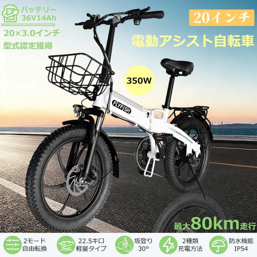 新登場 FLYFISH 型式認定取得 免許不要 公道走行可能 20インチ 電動