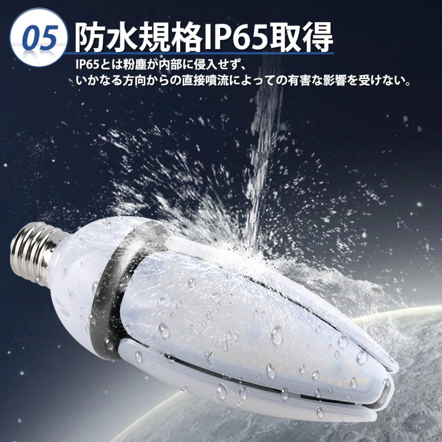 20セット LED 水銀ランプ LEDコーンライト  E39口金対応 60W 400W 相当 街路灯 防犯灯  LED街灯 トウモロコシ型 LEDコーンランプ 600W水銀灯/水銀ランプ相当の画像