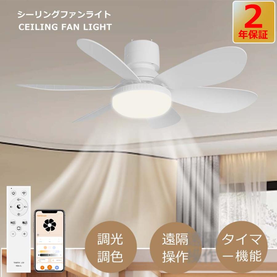 風と光を一体化】LED シーリングファンライト 10畳 スマホ操作 wi-fi