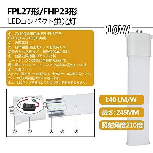 コンパクト蛍光灯（FPL27EX-D）代替 グロー式工事不要 LEDFPL27形