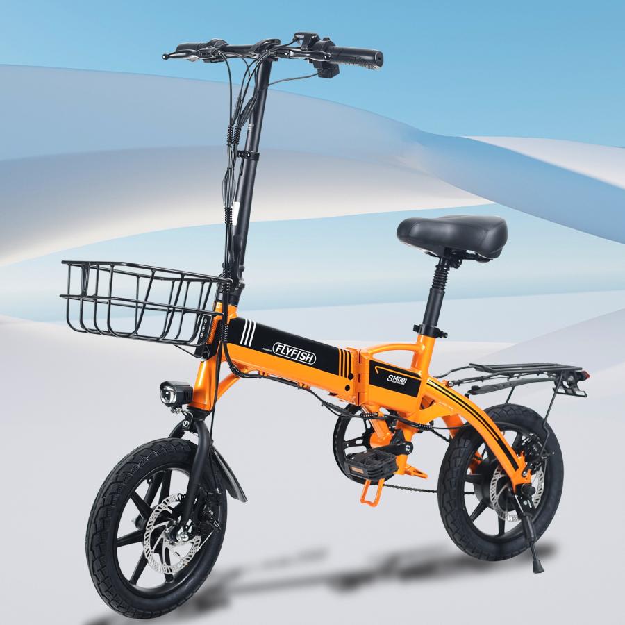 14インチ FLYFISH 電動アシスト自転車 パワフル250W 折り畳み式 14インチ FLYFISH 電動アシスト自転車 パワフル250W 折り畳み式