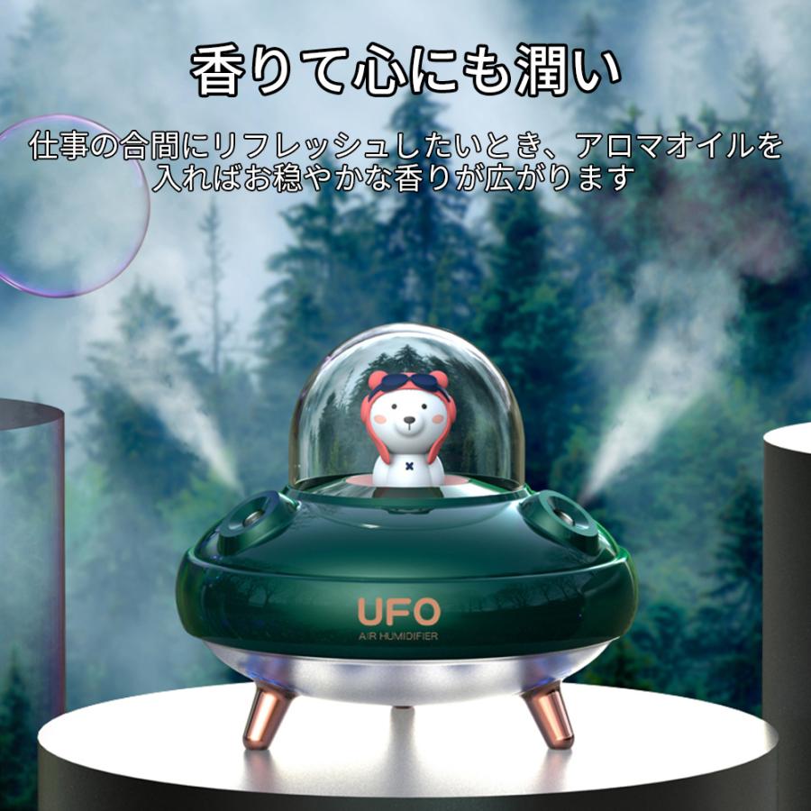 卓上加湿器 UFO加湿器　職場用 部屋　オフィス 乾燥/空気浄化対策　強力加湿　ミニ加湿器　七彩ライト　かわいい　400ml大容量　空焚き防止　子供部屋用｜nihonkoueki｜05