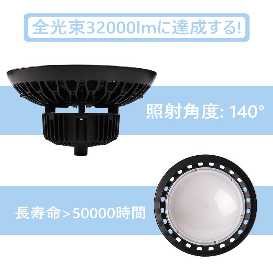 LED 高天井用照明 水銀灯1000W ハイベイライト 高天井用led照明 100W 20000LM LED照明器具 工場用 倉庫 照明 作業灯 電球色 LEDに交換 メーカー直送 二年保証｜nihonkoueki｜09