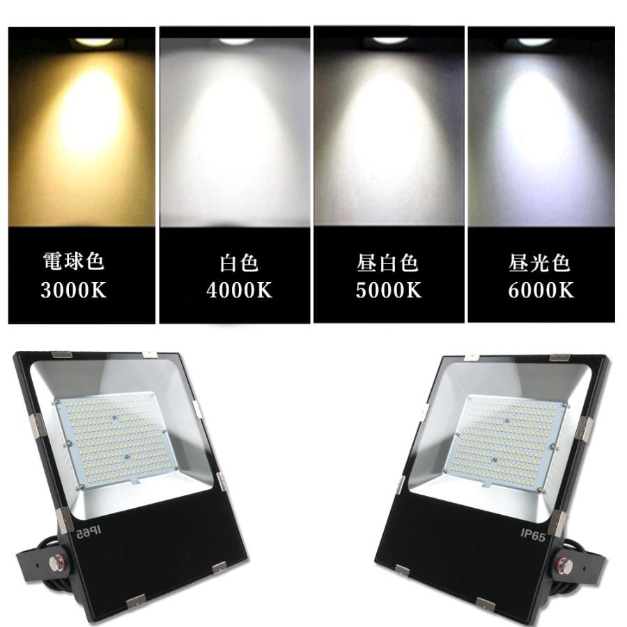 LED投光器 昼白色 ledライト led外灯 看板灯 IP65 防水 豪雨対応 薄型 屋外 作業灯 ブラッドライト 倉庫照明 屋外照明 投 ...
